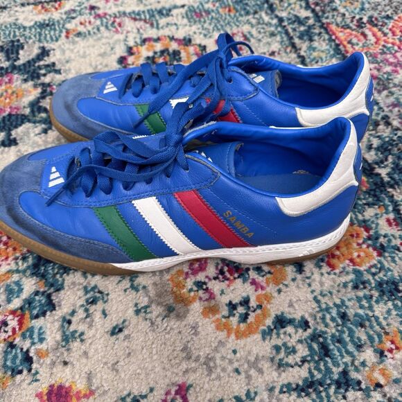 Adidas‎ Vintage Blue Samba Millennium World Cup Shoes Italy Men’s Size 10 - Picture 4 of 10